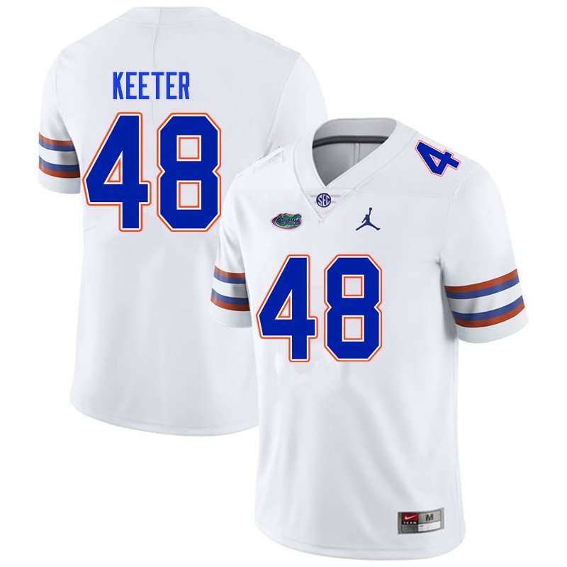 NCAA Florida Gators Noah Keeter Men's #48 Nike White Stitched Authentic College Football Jersey LUS3864YU